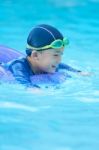 Swimming Kid Stock Photo