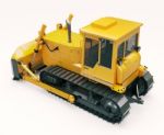 Heavy Crawler Bulldozer Stock Photo