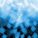 Light Blue Cubes Background Shows Pixeled Wallpaper Or Concept Stock Photo