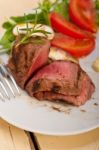 Beef Filet Mignon Grilled With Vegetables Stock Photo