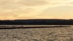 Postcard With An Amazing Sunset On A Lake Stock Photo