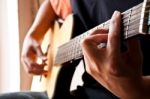 Playing Guitar Stock Photo