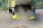 Combine Harvesting Stock Photo