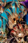 Venetian Masks For Sale At Winter Wondeland In Hyde Park Stock Photo