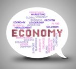 Economy Bubble Indicates Micro Economics And Finance Stock Photo