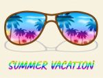 Summer Vacation Shows Warm Break And Warmth Stock Photo