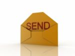 Send Text With Letter Stock Photo