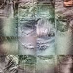 Collage Set Of Jeans Background Stock Photo