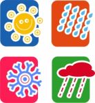 Weather Icons Stock Photo