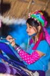 Karen Tribal Girl From Padaung Long Neck Hill Tribe Village Stock Photo