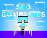 Seo Companies Means Search Engines 3d Illustration Stock Photo