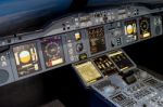 Airbus A-380-800 Flight Simulator Stock Photo