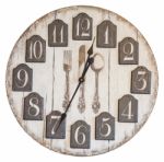 Retro Vintage Wall Clock Isolated Stock Photo