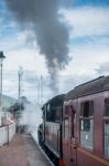 Ivatt 46512 Locomotive At Aviemore Station Stock Photo