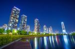 Incheon, South Korea - May 20 : Songdo Central Park Is The Green Space Plan,inspired By Nyc. Photo Taken May 20,2015 In Incheon, South Korea Stock Photo