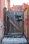 Venice Italy Old Door Stock Photo