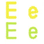 Letters Stacked Slices Of Lemon And Lime To Create Inscriptions Stock Photo