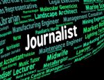 Journalist Job Shows War Correspondent And Columnist Stock Photo