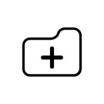 New Add Folder Symbol Icon  Illustration On White Ba Stock Photo