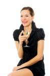 Woman Holding Cocktail Glass Stock Photo