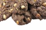 Macadamia Chocolate Cookies Stock Photo