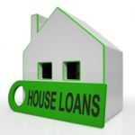 House Loans Home Means Mortgage Interest And Repay Stock Photo