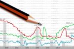 Stock Market Graphs Analyzing Stock Photo