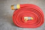 Red Hose Fire Stock Photo