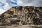 Large Mound At Mammoth Hot Springs Stock Photo