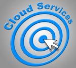 Cloud Services Represents Network Server And Advice Stock Photo