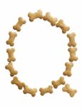 Bone Shape Dog Food Letter Q Stock Photo