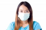 Nurse Wearing Mask Stock Photo