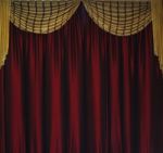 Red Curtain Background Stock Photo