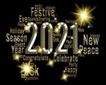 Two Thousand Twenty-one Means Happy New Year And Annual Stock Photo