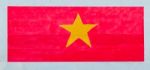 Painting Flag Of Vietnam On Wall Stock Photo