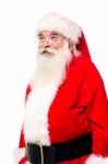 Aged Santa Looking Upwards Stock Photo