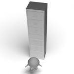 High Filing Cabinet Showing Overworked And Overloaded Stock Photo