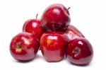 Fresh And Healthy Red Apples Stock Photo