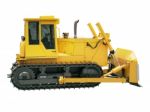 Heavy Crawler Bulldozer  Isolated Stock Photo