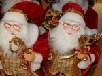 Christmas Gifts Santa Claus And The Tree Decorations Stock Photo