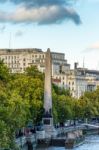 View Along The River Thames Stock Photo