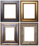 Ornate Gold Picture Frames Stock Photo