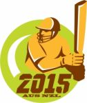 Cricket 2015 Australia New Zealand Circle Stock Photo