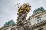 Partial View Of The Plague Column On The Graben In Vienna Stock Photo