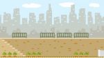 Pixel Art Cityscape Stock Photo