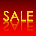 Sale Red Reflect Stock Photo