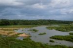 Bharatha River With Little Water Stock Photo