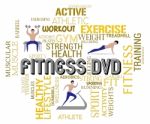 Fitness Dvd Indicates Physical Activity Work Out Stock Photo