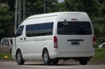 Van Car On Highway Road Stock Photo