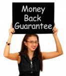 Money Back Guarantee On Board Stock Photo